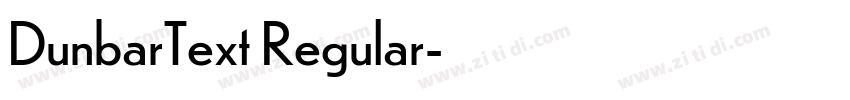 DunbarText Regular字体转换